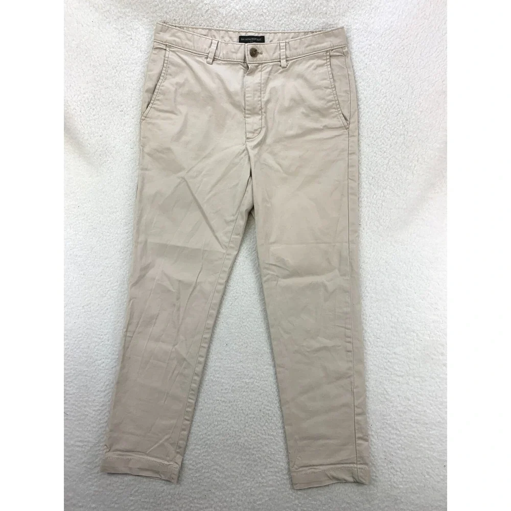 Banana Republic Chino Slim Athletic Pants Mens 31x30 Beige Navy Gray Lot of 3